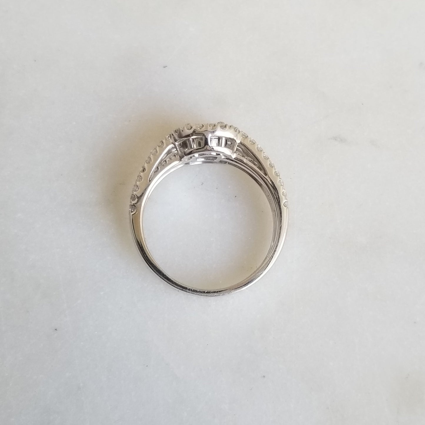 Solitaire Yellow Diamond Ring 18K Suspension 0.56ct