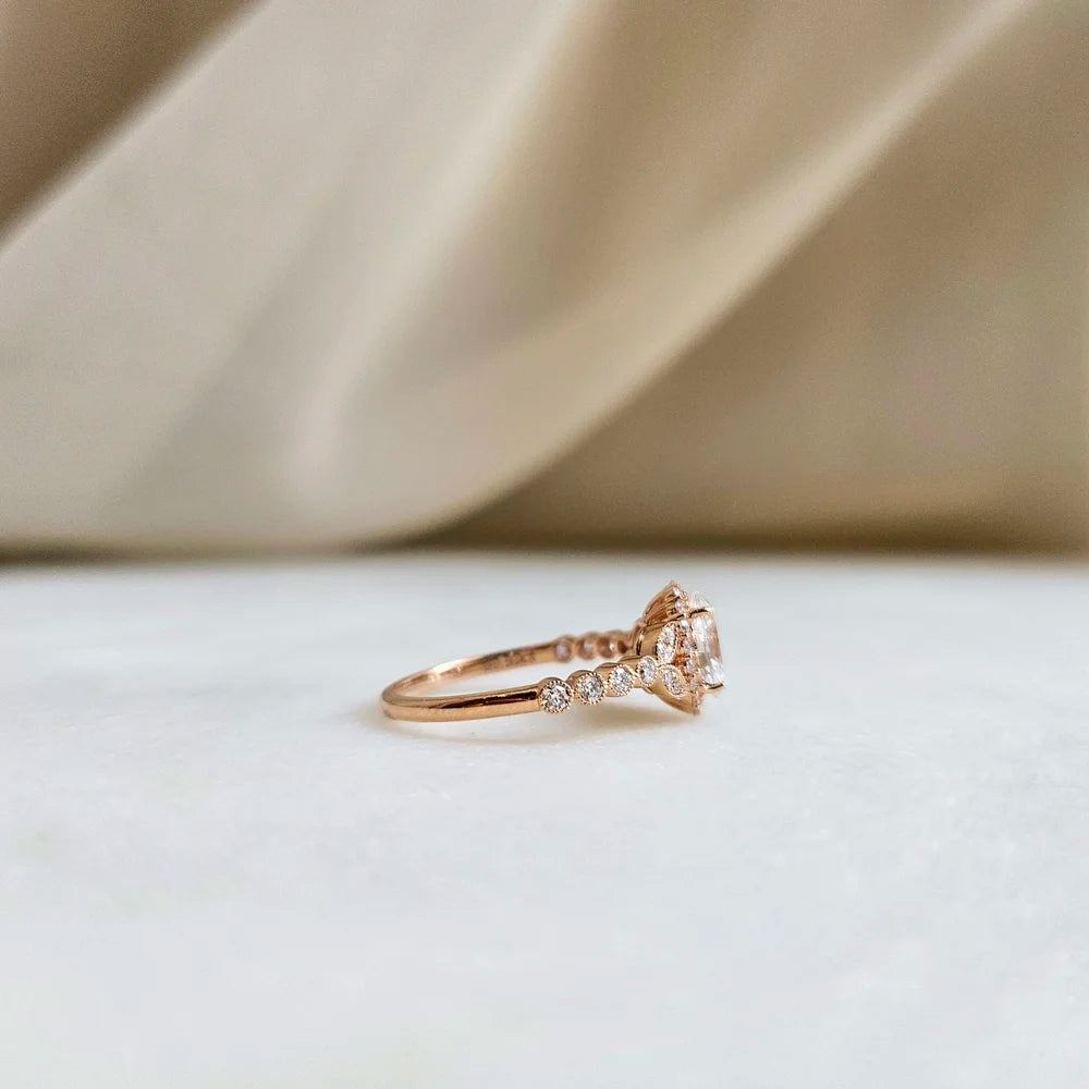18K Aurora Flora Lab-grown Diamond Ring
