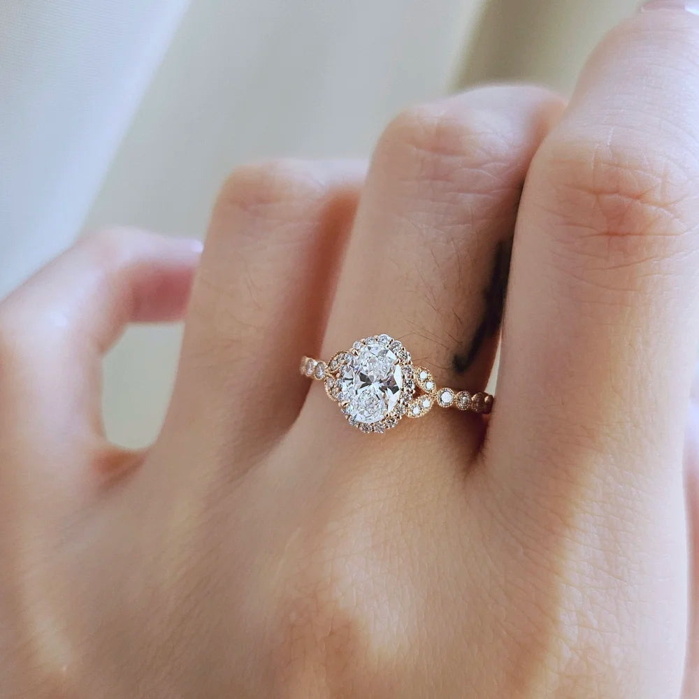 18K Aurora Flora Lab-grown Diamond Ring