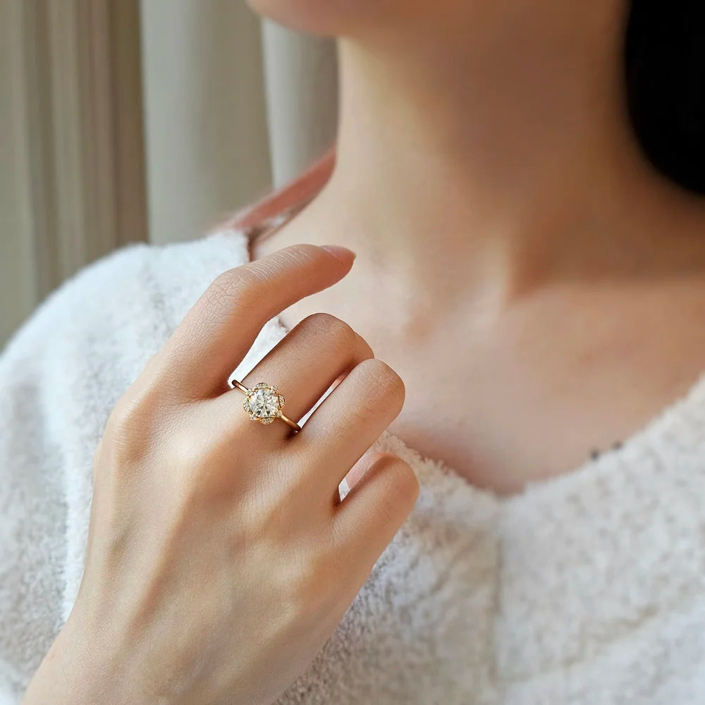 14K Addison Lab-grown Diamond Engagement Ring
