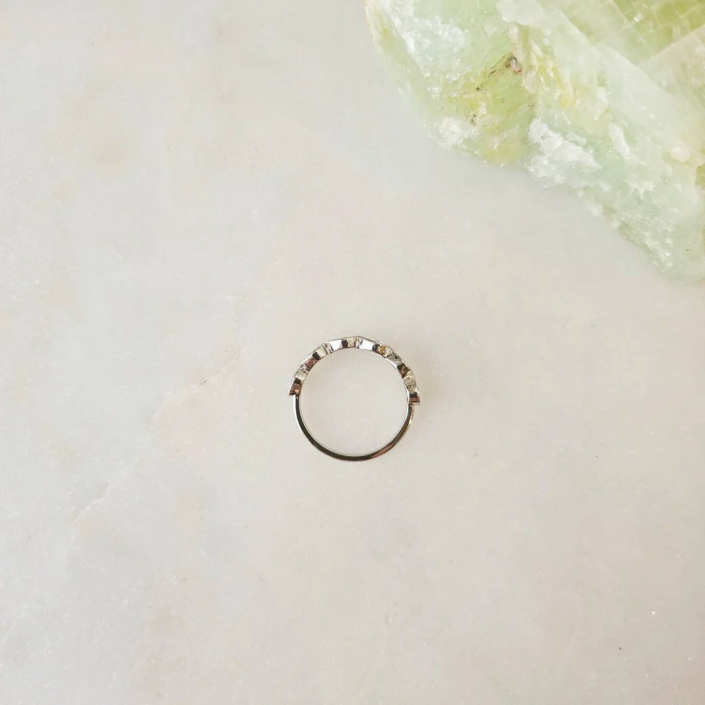 18K Bezel Pear Lab Diamond Band