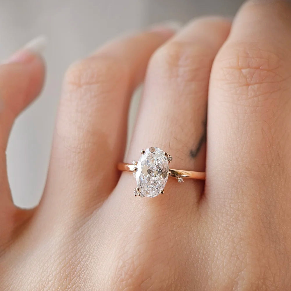 18K Dainty Minimal Lab-grown Diamond Ring