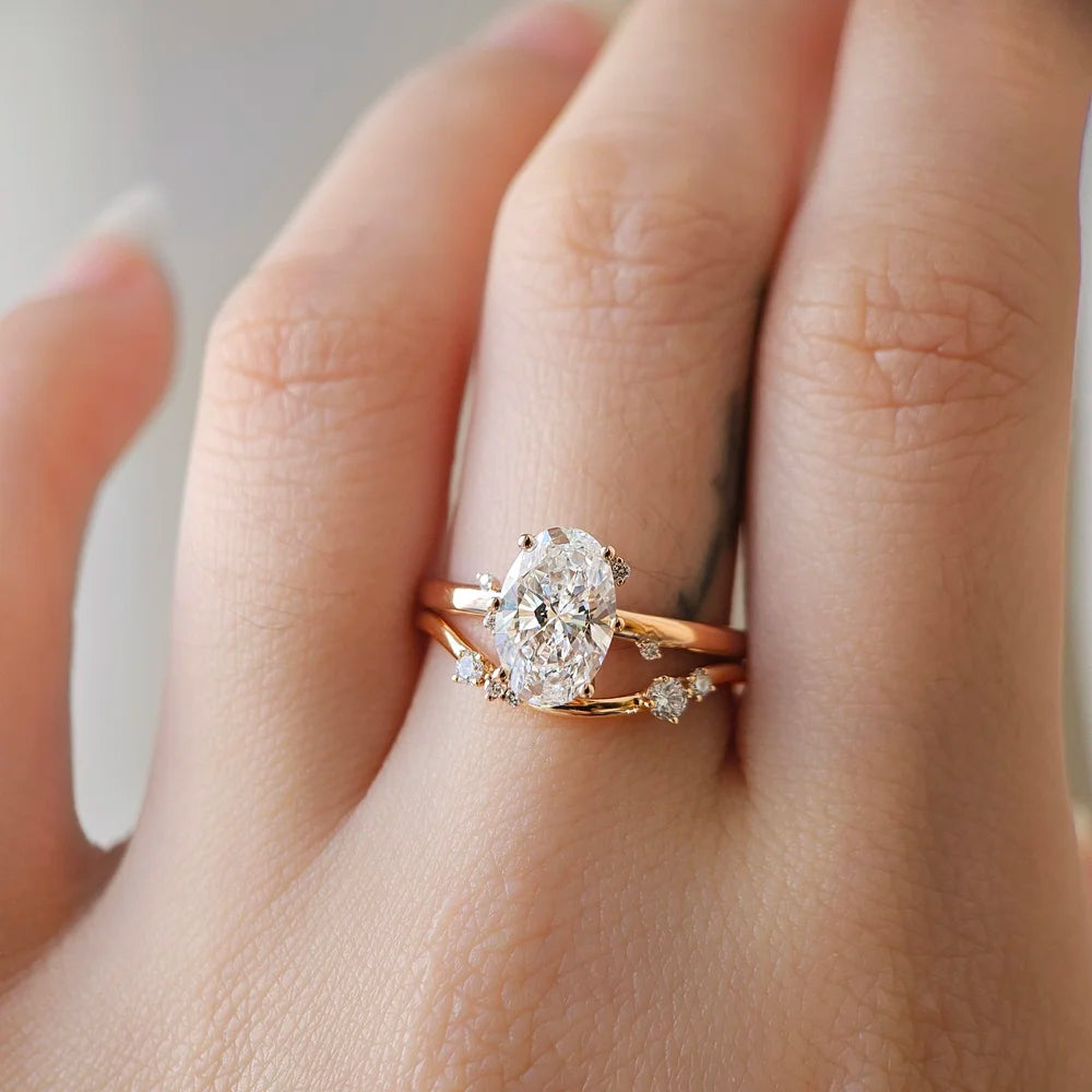 18K Dainty Minimal Lab-grown Diamond Ring