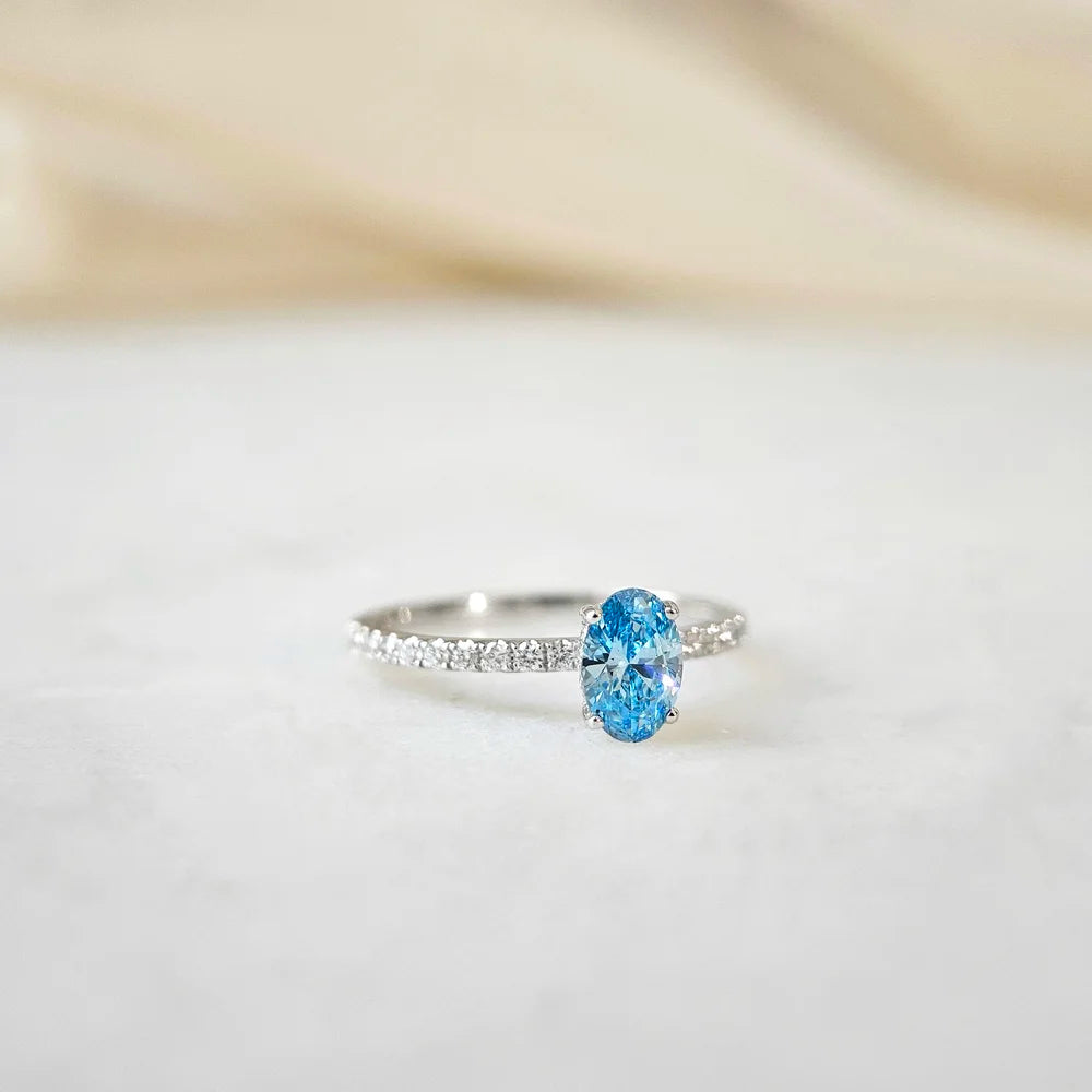 18K Astrid Blue Lab-grown Diamond Ring