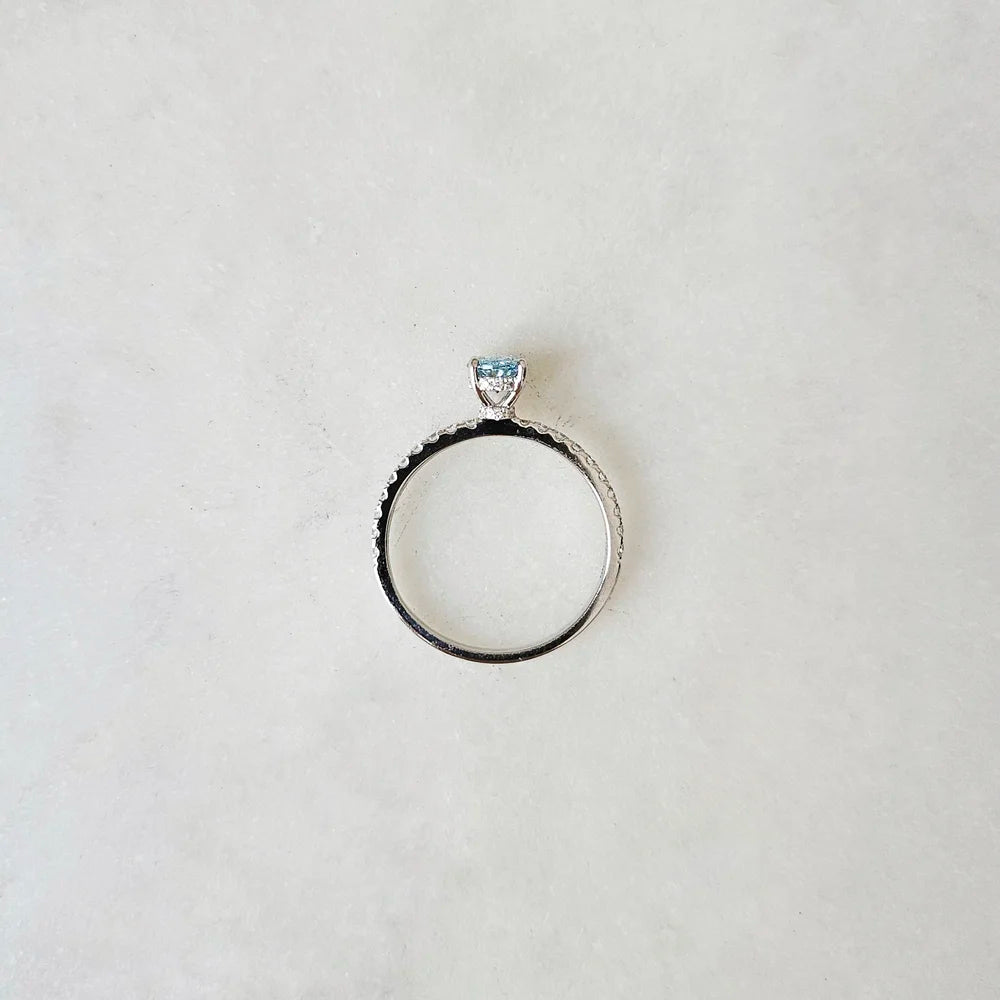 18K Astrid Blue Lab-grown Diamond Ring