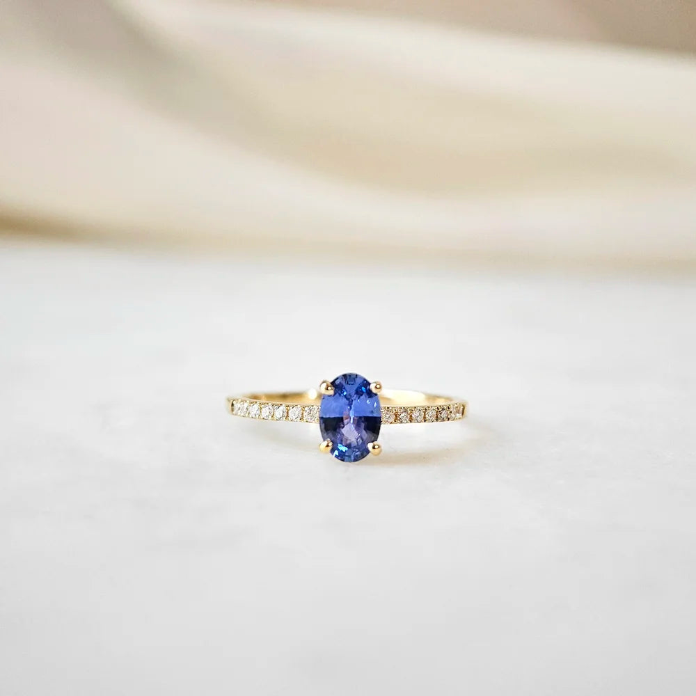 18K Cielo Blue Sapphire Ring