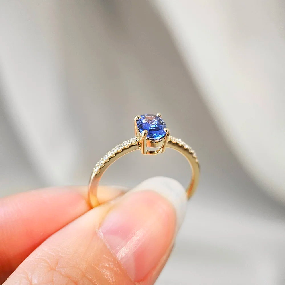 18K Cielo Blue Sapphire Ring