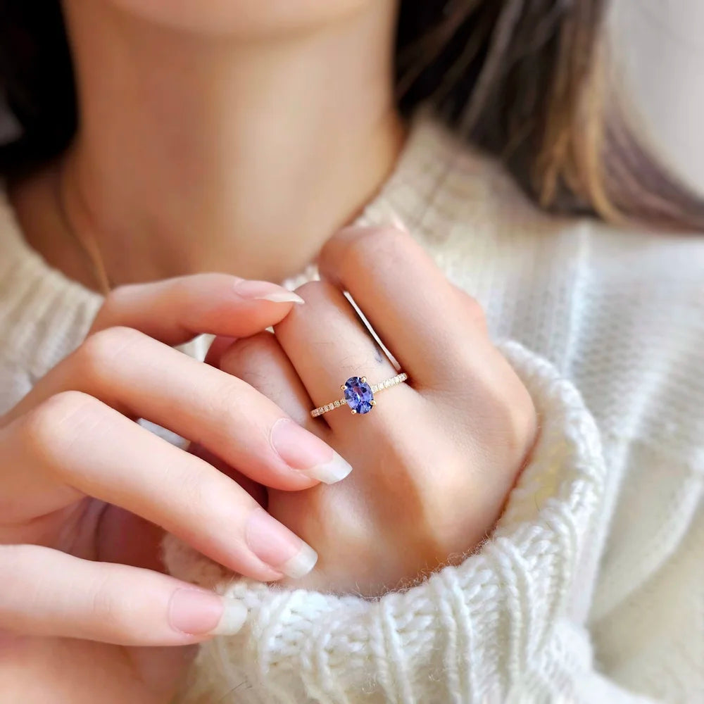 18K Cielo Blue Sapphire Ring