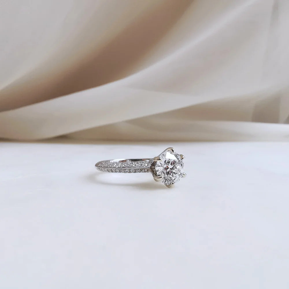 18K Duffy Lab Diamond Engagement Ring