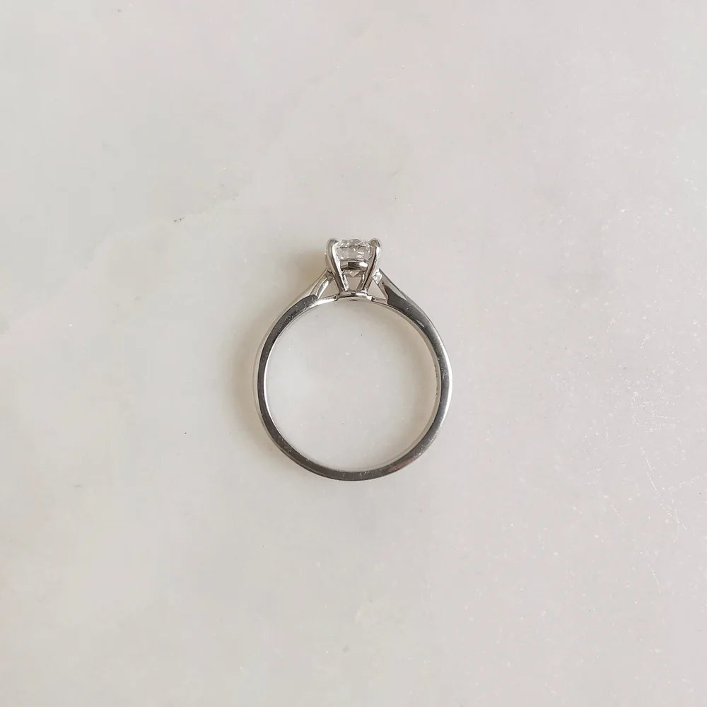 18K Classic Four Claw Lab Diamond Ring