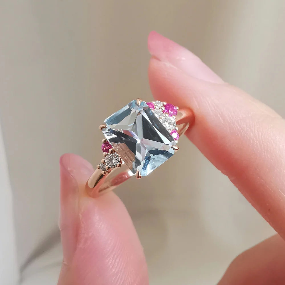 18K Cielo Aquamarine Ring