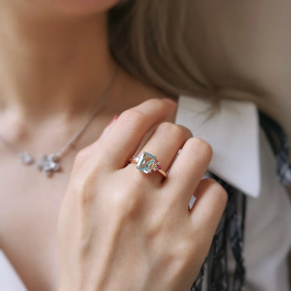 18K Cielo Aquamarine Ring