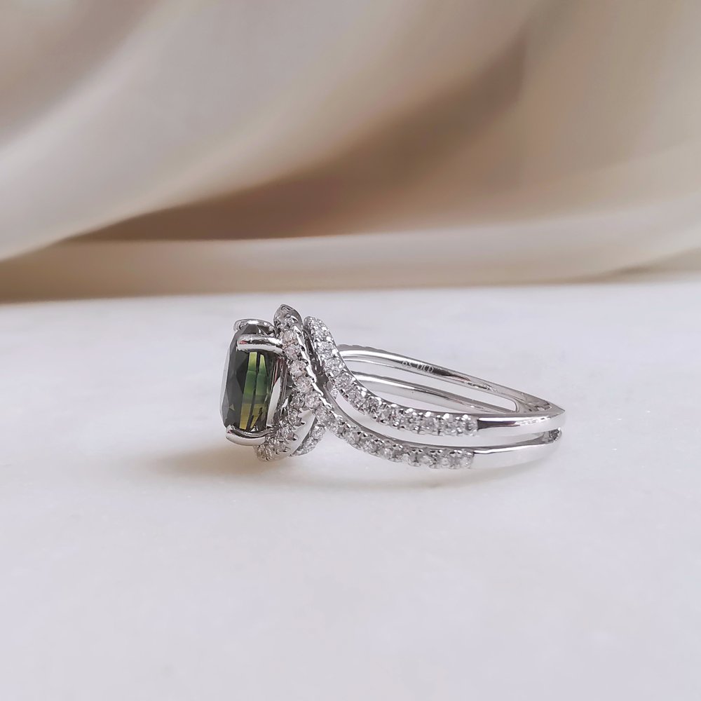 18K Adalynn Parti-Sapphire Ring