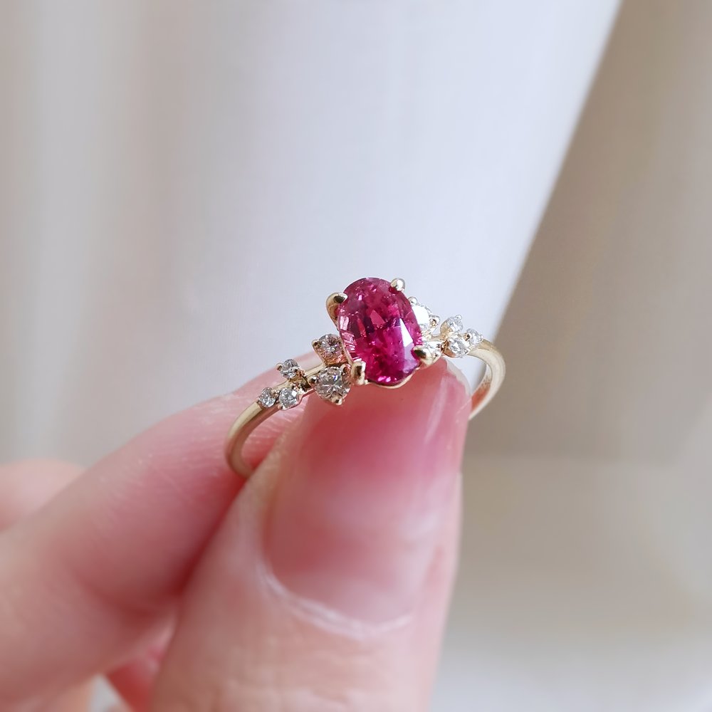 18K Gardenia Pink Sapphire Ring - Custom Made Only (4-6 Weeks)