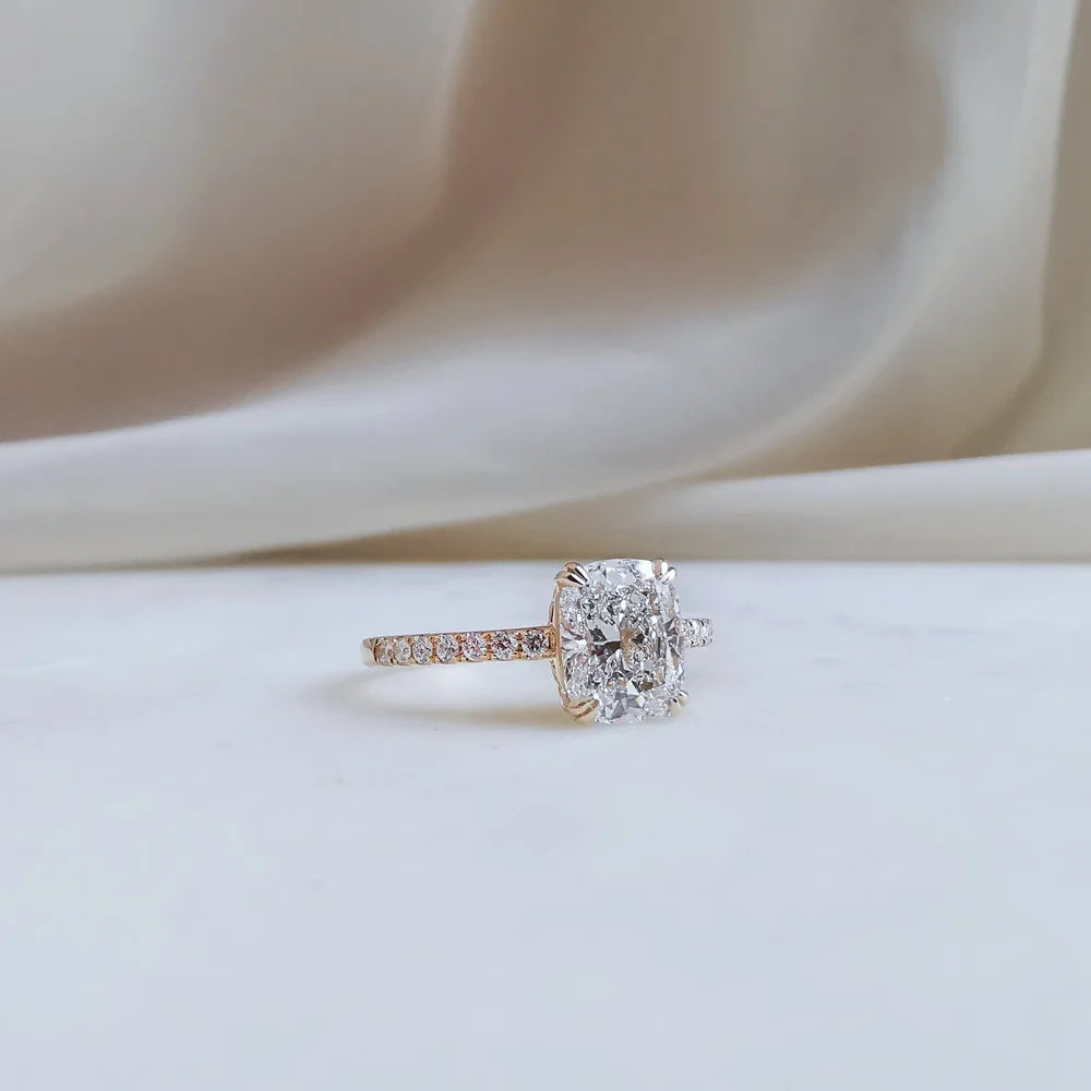 14K Gianna Cushion Lab-grown Diamond Ring