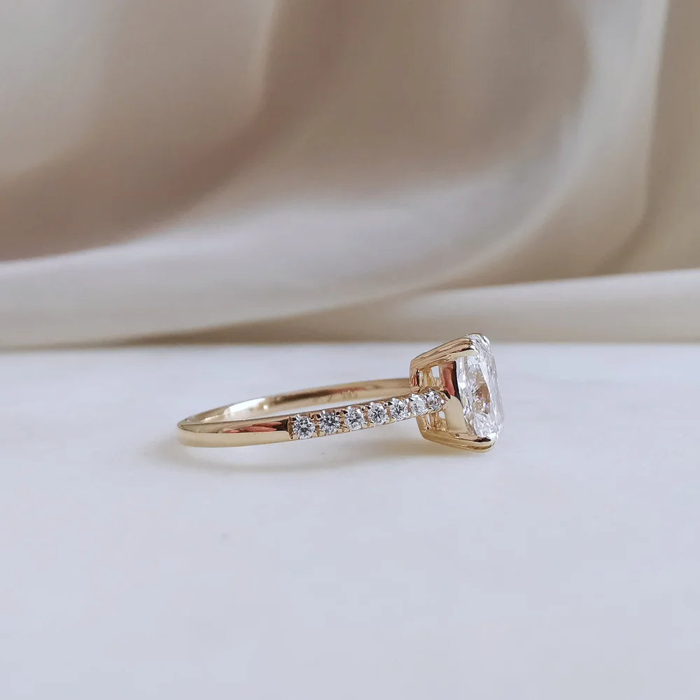 14K Gianna Cushion Lab-grown Diamond Ring