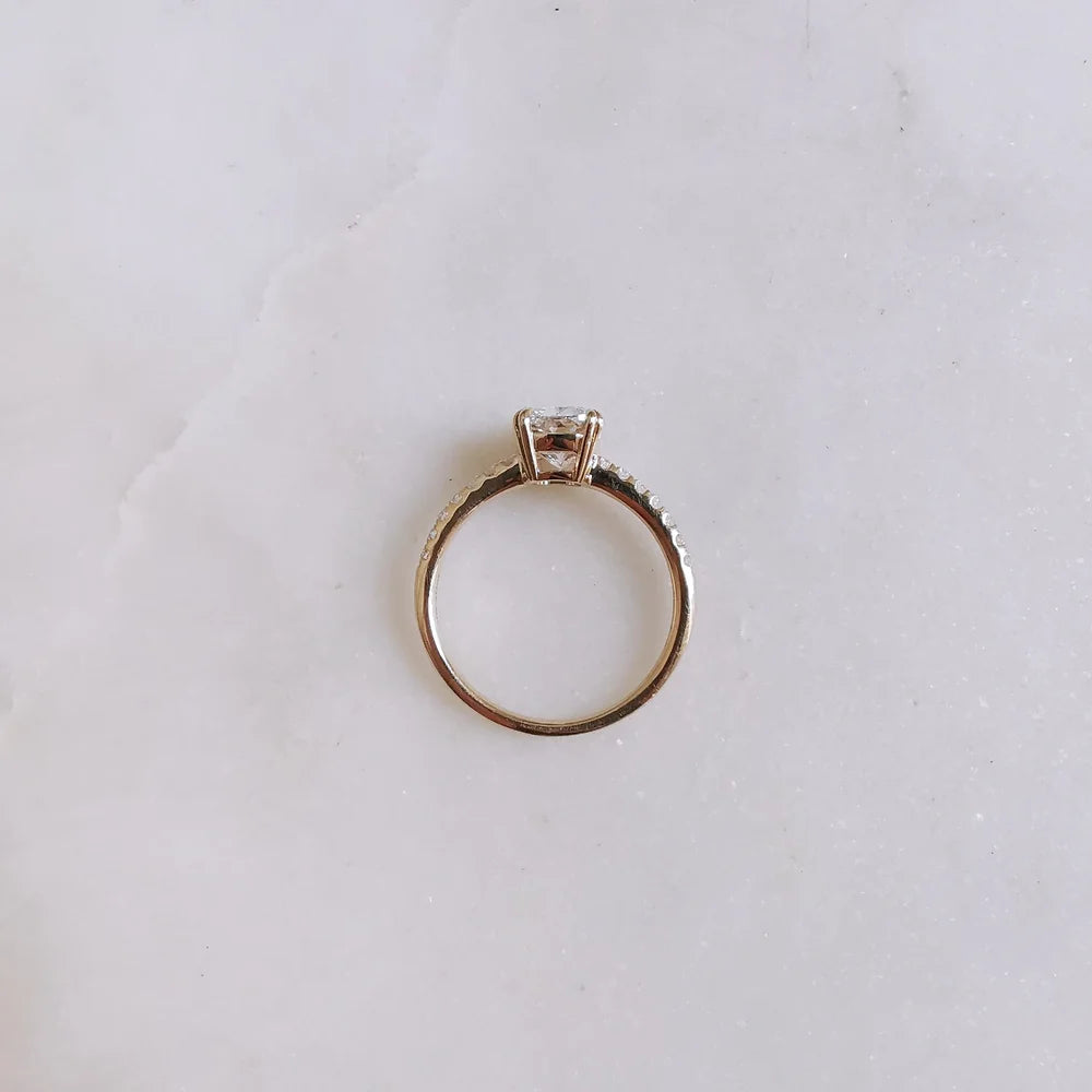 14K Gianna Cushion Lab-grown Diamond Ring