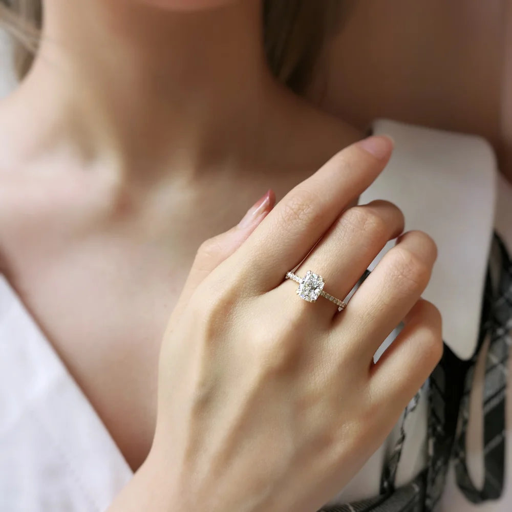 14K Gianna Cushion Lab-grown Diamond Ring