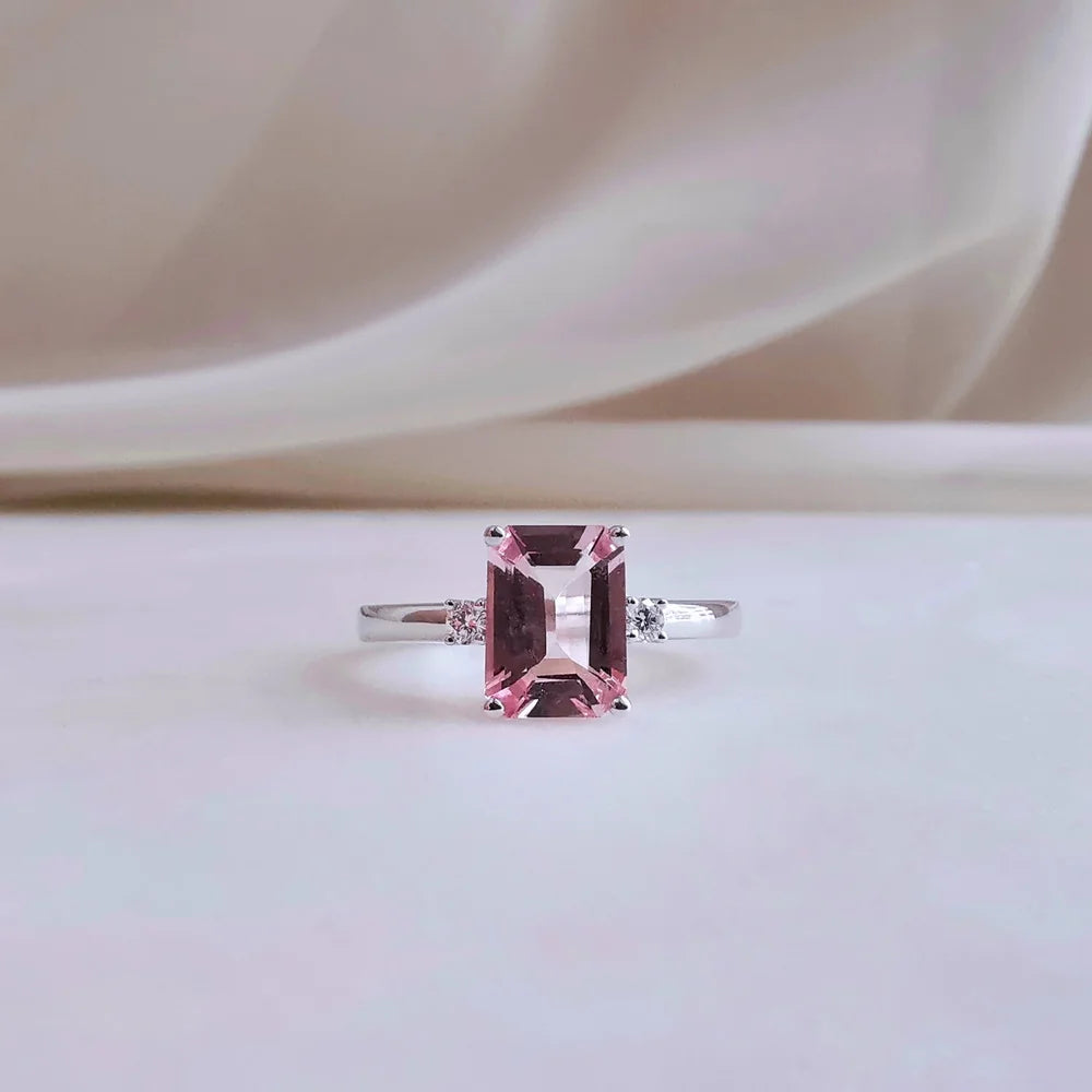 18K Catalina Morganite Ring