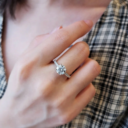 18K Angel’s Cradle Solitaire Moissanite Ring