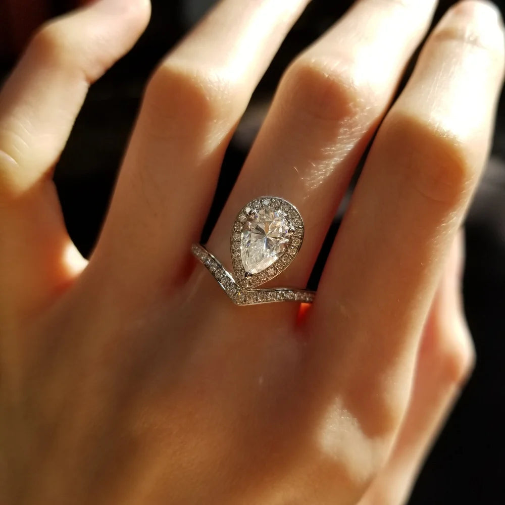 18K Regalia Pear Moissanite Ring