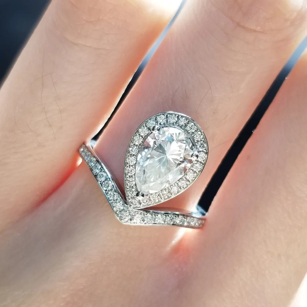 18K Regalia Pear Moissanite Ring
