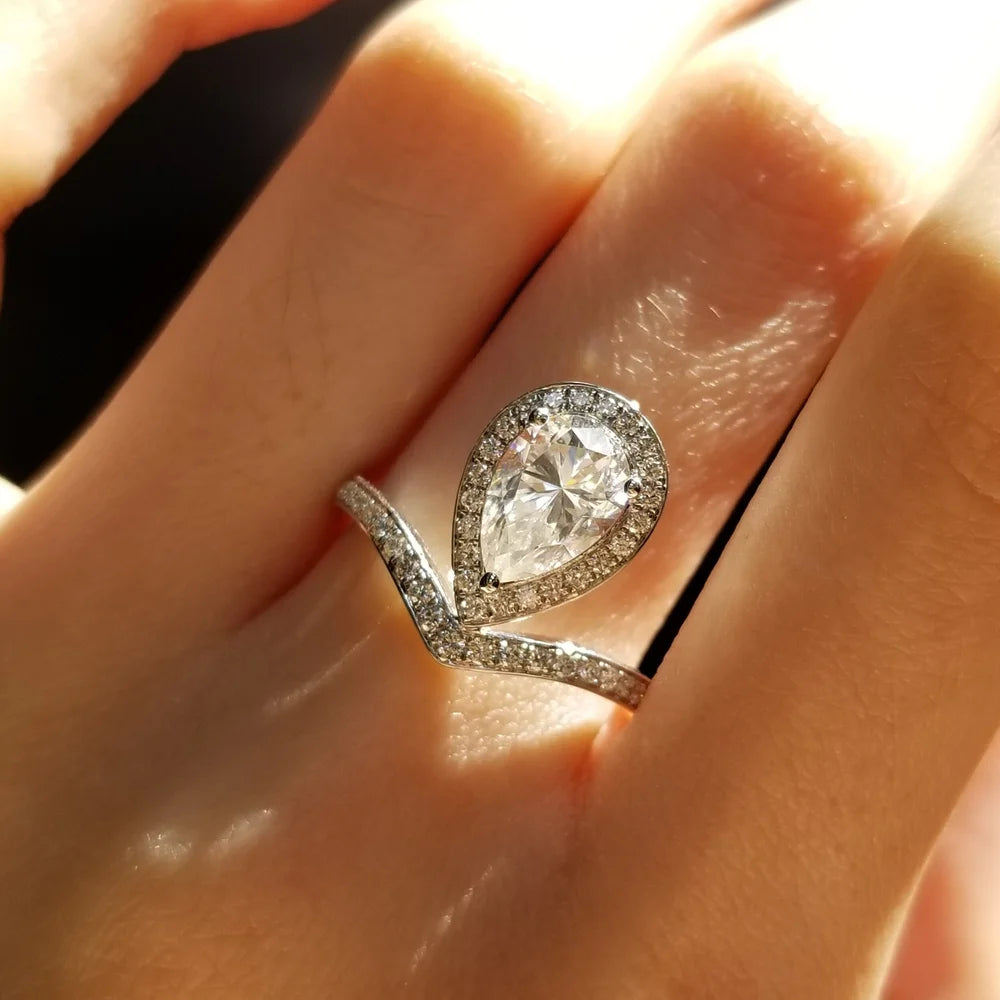 18K Regalia Pear Moissanite Ring