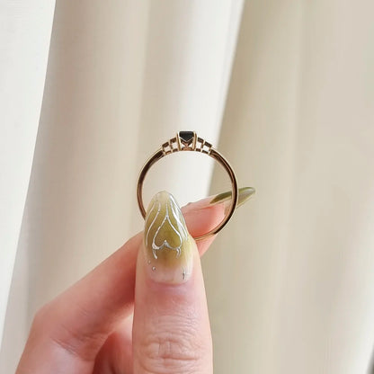 Art Deco Sapphire Ring (Slimer Version)