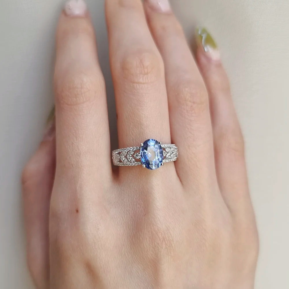 18K Mila Blue Sapphire Ring