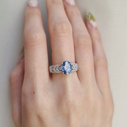 18K Mila Blue Sapphire Ring