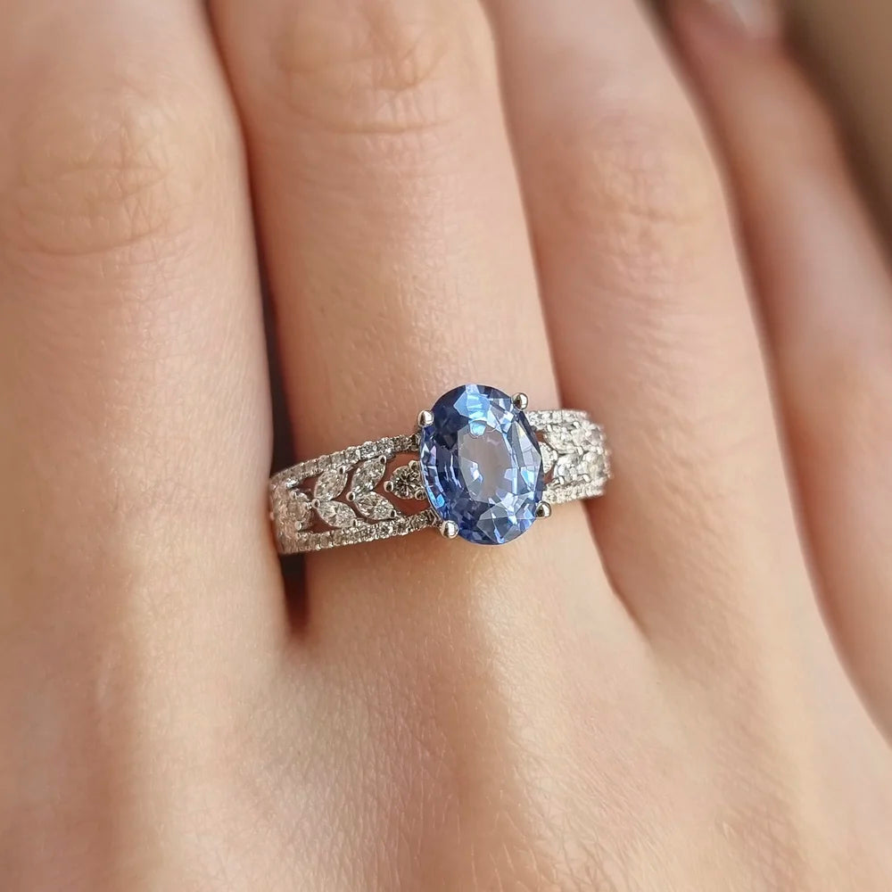 18K Mila Blue Sapphire Ring