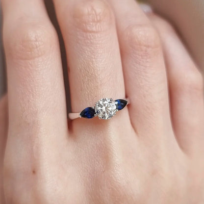 18K Monica Lab-Diamond Engagement Ring