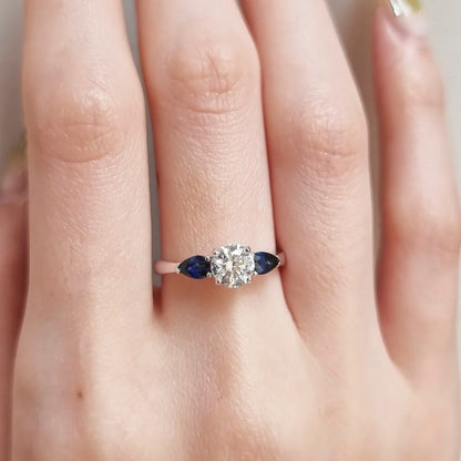 18K Monica Lab-Diamond Engagement Ring