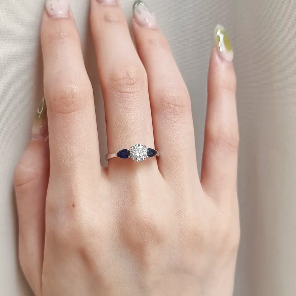 18K Monica Lab-Diamond Engagement Ring