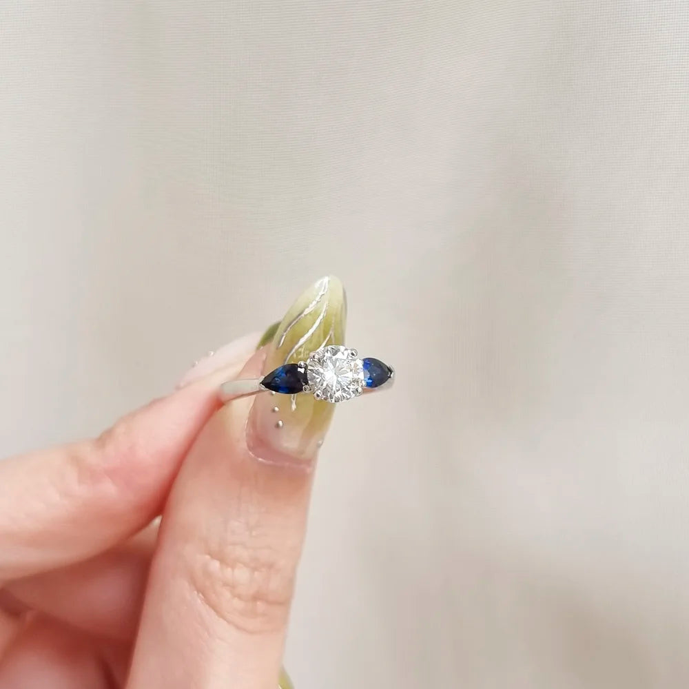 18K Monica Lab-Diamond Engagement Ring