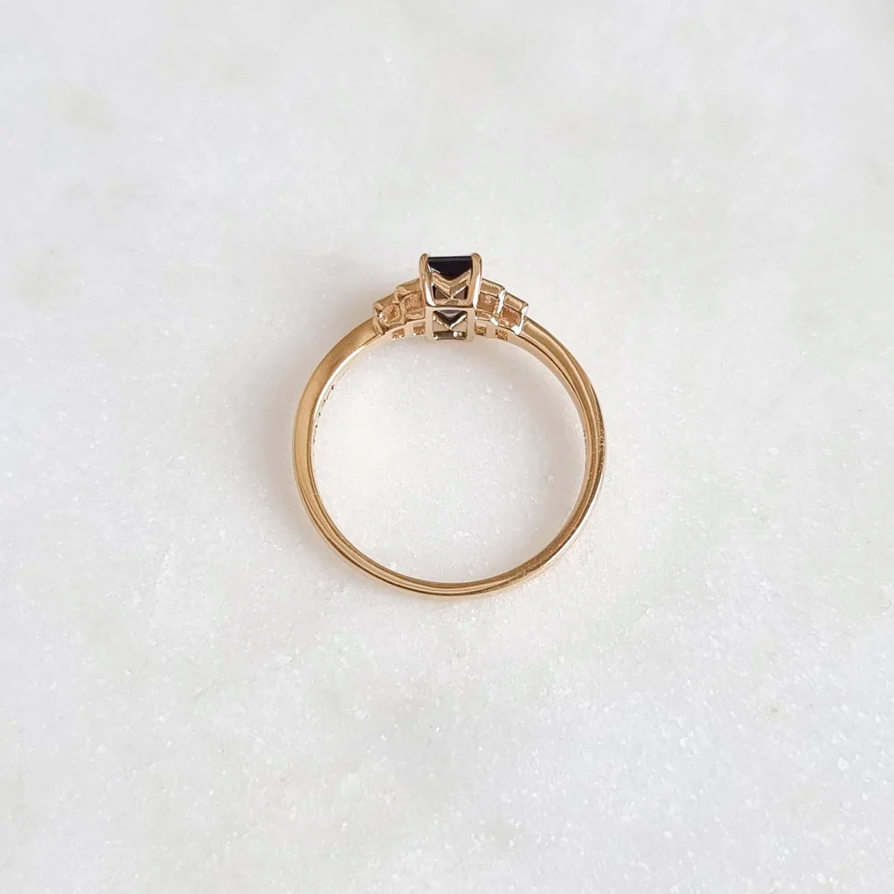 Art Deco Sapphire Ring (Slimer Version)