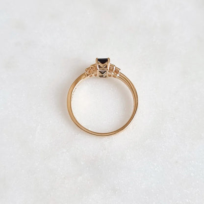 Art Deco Sapphire Ring (Slimer Version)