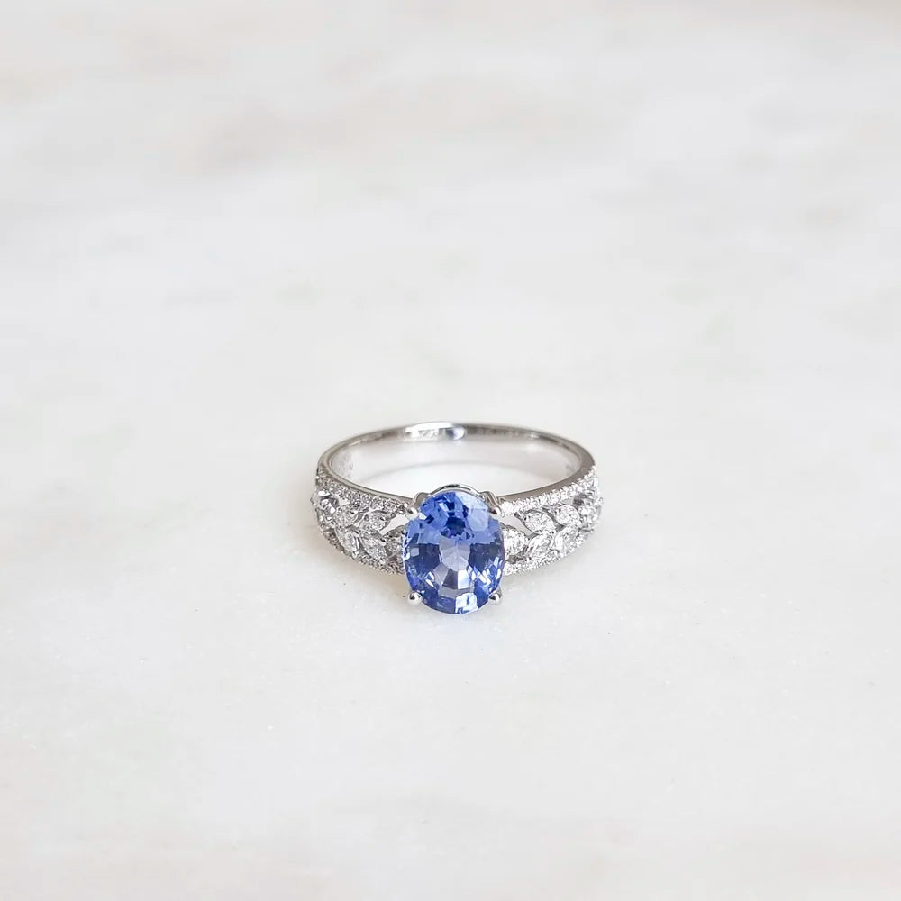 18K Mila Blue Sapphire Ring