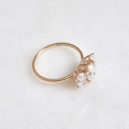 18K Josiah Trilogy Moissanite Ring