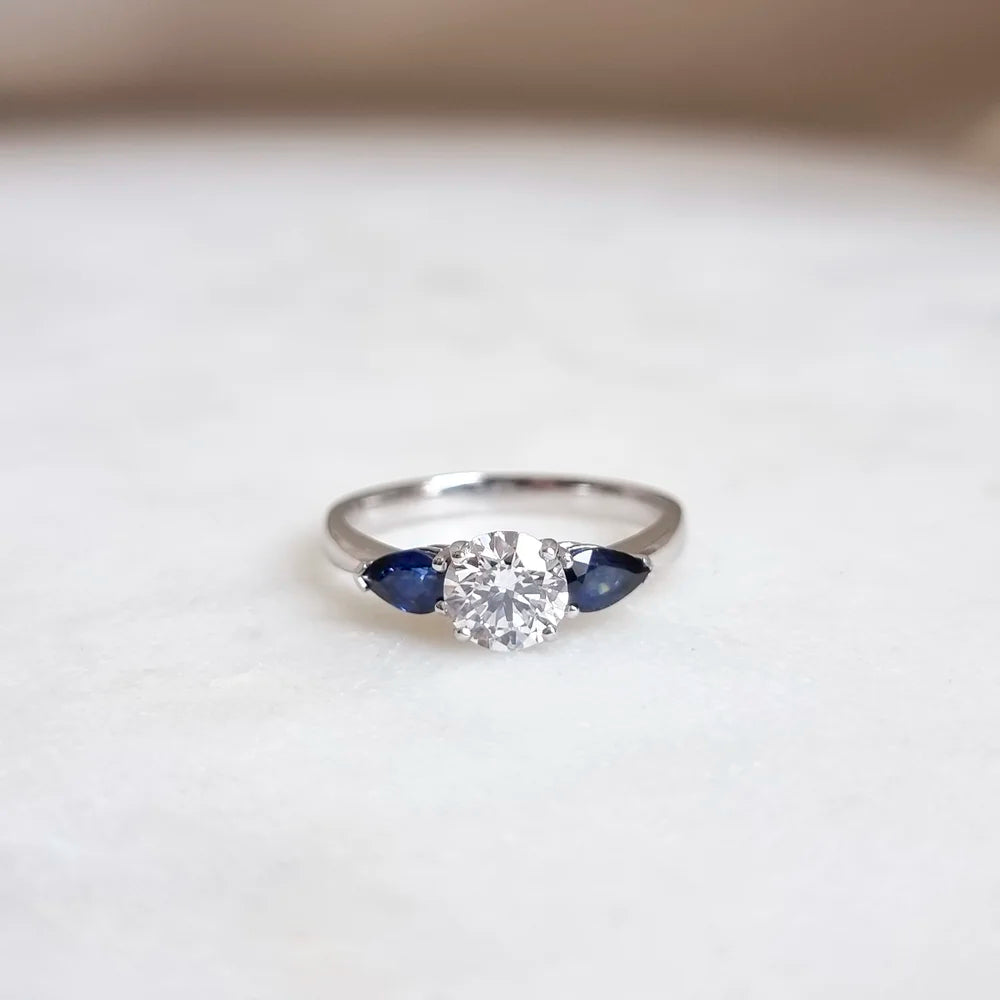 18K Monica Lab-Diamond Engagement Ring