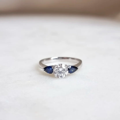 18K Monica Lab-Diamond Engagement Ring