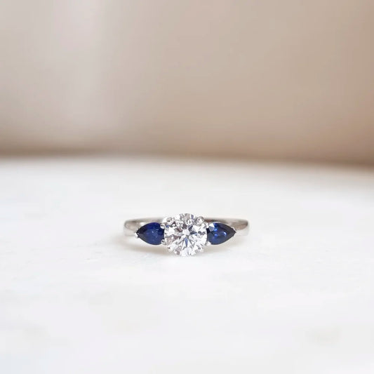 18K Monica Lab-Diamond Engagement Ring