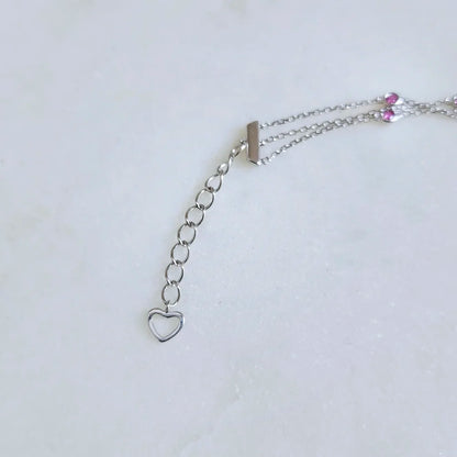 18K Distance Pink Sapphire Bracelet