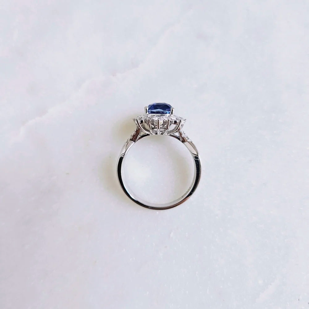 18K Myra Blue Sapphire Ring