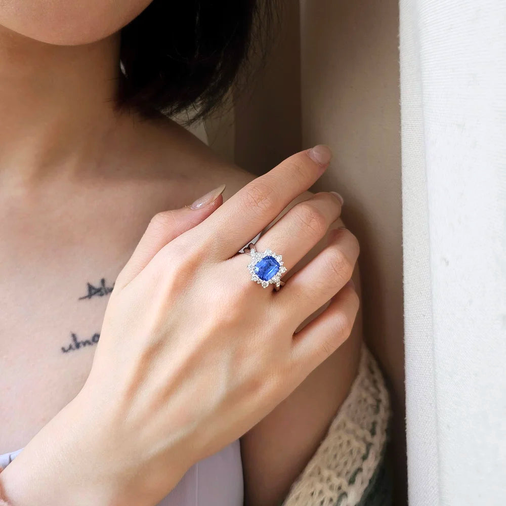 18K Myra Blue Sapphire Ring