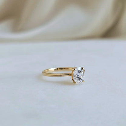 14K Tamia Oval Moissanite Ring
