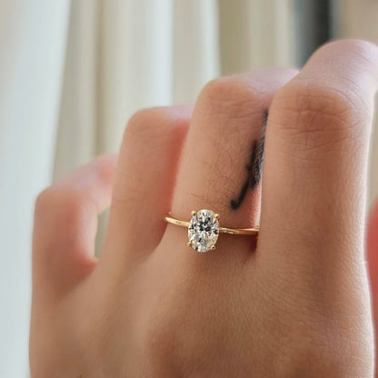 14K Tamia Oval Moissanite Ring