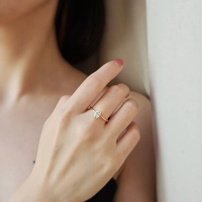 14K Tamia Oval Moissanite Ring