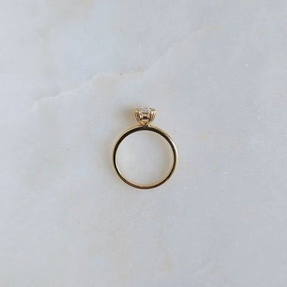 14K Triple-Claws Moissanite Ring
