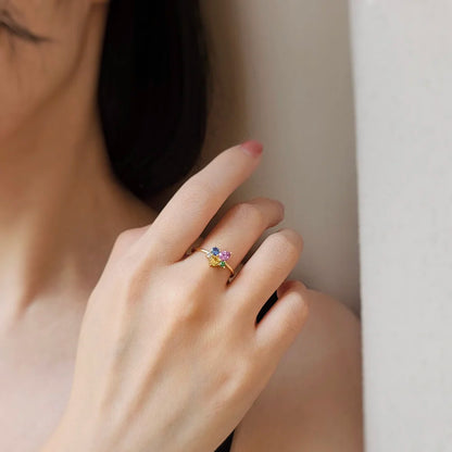 14K Mila Multi-colour Gemstone Ring
